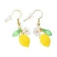 thumbnail image 6 of Stylish Lemon shaped Dangle Earrings Sunny Citrus Earrings Adornment Ear Hooks Dangle Ear Rings Ornament, 6 of 8