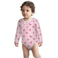 thumbnail image 2 of Xecao Floral Strawberr Print Baby unisex-baby Cotton Long-sleeve Bodysuits-3 Months, 2 of 6