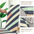 thumbnail image 5 of Yayeee 4 Pack Dining Chair Covers Stretch Parson Chairs Slipcovers Seat Protector, Isometric Green, 5 of 6