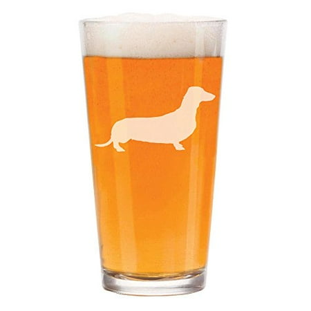 - 16 oz Beer Pint Glass Dachshund