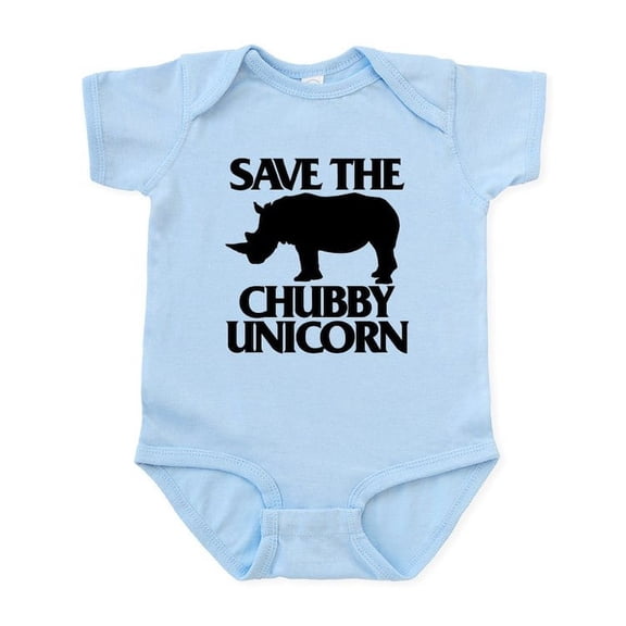 CafePress - Save The Chubby Unicorn Baby Light Bodysuit - Baby Light Bodysuit, Size Newborn - 24 Months