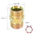 thumbnail image 2 of M22x1.5 to M22x1.5 Male Thread Car Straight Iron Hose Pipe Fitting Connector Adapter 2pcs, 2 of 5
