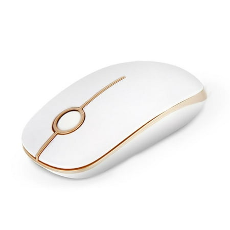 Jelly Comb 2.4G Slim Wireless Mouse with Nano Receiver - White and