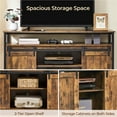 thumbnail image 5 of Topeakmart TV Cabinet with Sliding Barn Doors for TVs up to 65-inch, Rustic Brown, 5 of 7