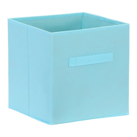 Unique Bargains Fabric Storage Cube Storage Bin Light Blue 11*10.6*10.6in
