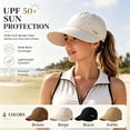 thumbnail image 4 of Wide Brim Sun Visor Hat,Bucket Hats for Women Summer,Sun Hats for Women, Wide Brim UV Hat for Beach Travel | Quick Dry Foldable Bucket Hat with Ponytail Opening, Adjustable Fit(Black), 4 of 8