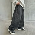 thumbnail image 3 of Kiijoy Big Boys Loose Fit Cargo Jeans Elastic Waist Casual Denim Pants, Sizes 7-8, 3 of 8