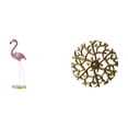 thumbnail image 1 of Escultura De Flamenco En Resina, Figura De Arte Moderno Para Jardín, Con Soporte De Metal Y Placa Decorativa De Pared Rústica De Hierro Forjado Con Paisaje. Decoración Colgante 3D., 1 of 8