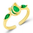 thumbnail image 6 of Adjustable Tulip Flower Ring: Fashionable and Sweet Copper Ring for Women, Featuring Electroplated Floral Design, Perfect for Everyday Wear, 6 of 7