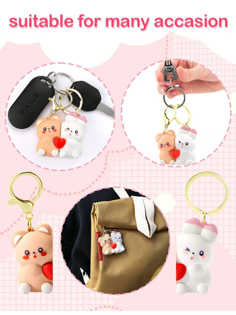 Keychains Magnetic Matching Keychains for Couples Cartoon Animal