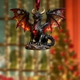 thumbnail image 6 of BNNG Dragon Christmas Ornaments, Dragon Ornaments for Christmas Tree Hanging Decor Acrylic Printed for Xmas Home Party Holiday Presents Gift Exchange Ideas- 4x4 Inch, 6 of 8