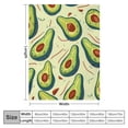 thumbnail image 4 of ARISTURING Avocado Pattern Flannel Blanket Lightweight Soft Blanket for All Seasons 50x60in, 4 of 6