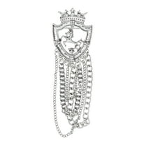 No Boundaries Horse and Crown Pin, Silvertone, Women's