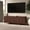 Satin Walnut, variant on Evelyn&Zoe Harold Rectangular Fluted TV Stand for TV's up to 75" in Brown Oak