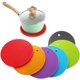 thumbnail image 1 of Salvamanteles redondo de silicona de 6 piezas, salvamanteles de silicona, alfombrilla Flexible antideslizante de silicona resistente al calor para cocina, mesa de comedor, platos, tazas Adepaton YQ-1250, 1 of 9