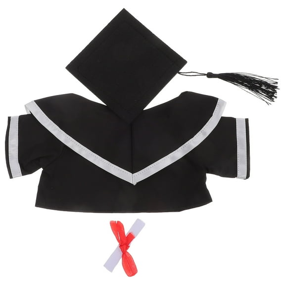 WORGEOUS 1 Set Graduation Bear Doll Gown And Cap Set For Graduates Cute Plush Stuffed Animal Grad Costume For Graduation Celebrations