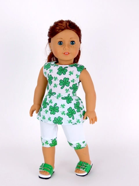 Spring St.Patrick's Day Green Dress American Made Doll Clothes18 Inch Girl Dolls 