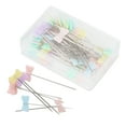 thumbnail image 1 of 50 Pcs Épingles à Coudre avec Tête à Bille Épingles à Matelasser Patchworks Colorés Épingles Droites Colorées, 1 of 8