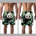 thumbnail image 3 of luoweisi Men's Beach Shorts Quick Dry Swim Trunks with Mesh Lining Panda XL, 3 of 5