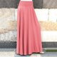 thumbnail image 2 of Gibobby faldas largas de mujer casuales Falda plisada con cintura elástica a la moda para mujer, faldas largas sueltas acampanadas Vintage(Rosa， XL), 2 of 2