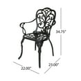 thumbnail image 5 of Fisher Outdoor Cast Aluminum Dining Chair, Set of 2, Shiny Copper, 5 of 6
