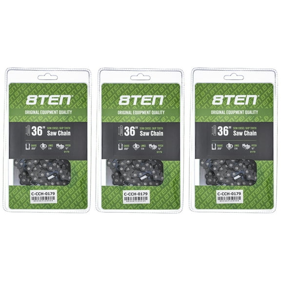 Semi Chisel Skip Tooth Chainsaw Chain 36 inch .050 3/8 114DL for Stihl 3 Pack 810-CCC2391H