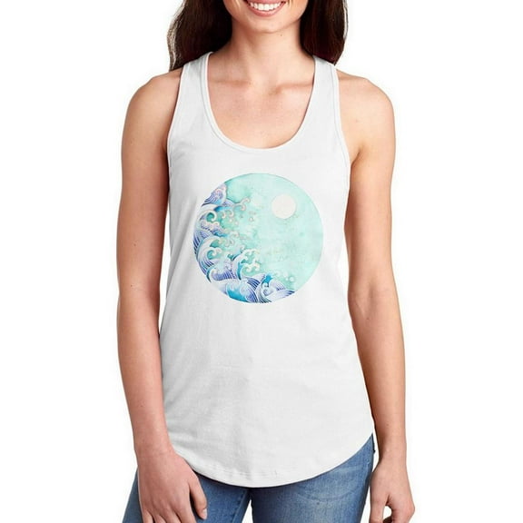 Artshine Watercolor Sea Breeze Racerback Tank Women -Gabby Malpas Designs, Female Medium