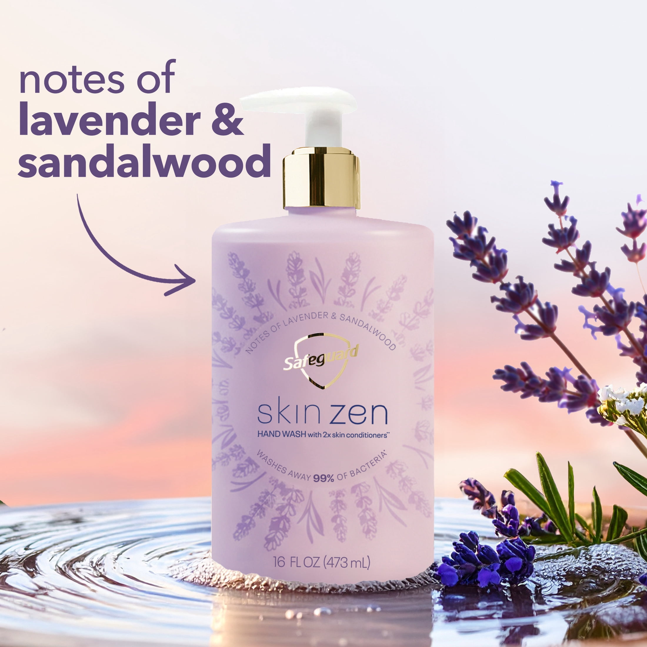 Safeguard Skin Zen Liquid Hand Soap, Notes of Lavender Safeguard Skin Zen Liquid Hand Soap, Notes of Lavender