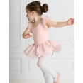 thumbnail image 4 of Aridak Girls Ballet Dance Dress Toddler Leotards Ruffle Sleeve Shiny Ballet Tutu Skirt Pink 2-9T, 4 of 6