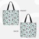 thumbnail image 2 of Disketp Bears and Tropical Leaves Bolsa Tote de Lona para Mujer, Bolso de Hombro y Cruzado con Cierre de Cremallera, 2 of 7