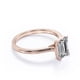 thumbnail image 3 of JeenMata Anillo Minimalista con Corte Esmeralda de 1 Quilate y Engaste en Garra para Mano Derecha, Chapado en Oro Rosa de 18 K sobre Plata, 3 of 6