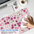 thumbnail image 4 of Long Mouse Pads for Desk,Pink Pioneer Flower Pattern Desk Mats on Top Of Desks, Desk Mouse Pad Extra Large with 3mm Non-Slip Base and Stitched Edge for Gaming,Office,Work,Home 31.5"x11.8", 4 of 6