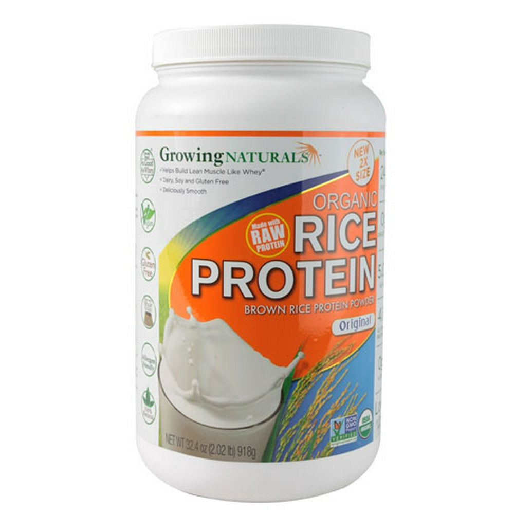 Growing Naturals Organic Rice Protein Powder, 24g Protein, 2.0 Lb