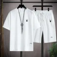 thumbnail image 4 of Conjuntos de verano para hombre, chándal de moda coreana, camisetas de manga corta y pantalones cortos deportivos, ropa informal para hombre, conjuntos de joggers para hombre, 4 of 5