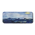thumbnail image 1 of Landscape Computer Mouse Pad, Hills Under Fairy Cloudy Sky with the Reflection of Moon Vivid Landscape Print, Rectangle Non-Slip Rubber Mousepad Large, 31" x 12", Yellow Blue, by Ambesonne, 1 of 2