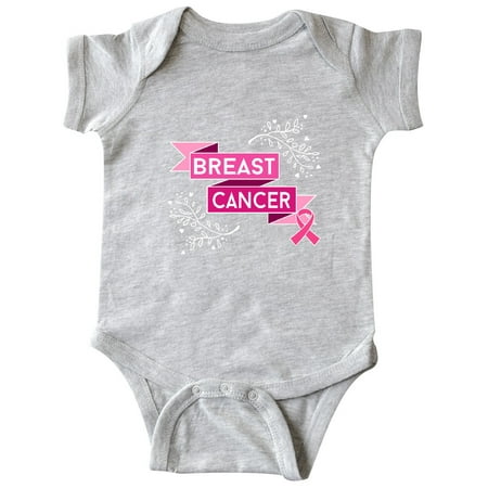 

Inktastic Breast Cancer Awareness Pink Ribbon Banner Gift Baby Girl Bodysuit