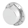 thumbnail image 2 of Temporizador de cocina, reloj temporizador de cocina para chef con alarma fuerte, no requiere pilas, mecánico, respaldo magnético, cuerpo de acero inoxidable exquisito, 2 of 5