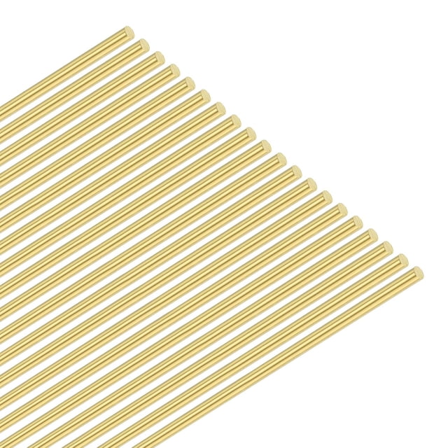 20-Pack Brass Rod, 0.7mmx300mm H65 Solid Round Rods for Knife Handle Pins Material Making Supplies/Shaft Crafts/Model DIY, Lathe Rivet Dowel Stock Tube