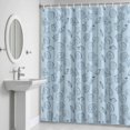 thumbnail image 6 of Ocean Animals Bathroom Shower Curtain, Shells Starfish Graffia Style Blue Background Waterproof Washable Soft Bath Curtain for Bathtub Decor with 12 Hooks&Grommet, 48x72 Inch, 6 of 9