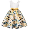 thumbnail image 4 of Coerni Girls Summer Floral Print Sleeveless Dress Little Girls Party Wedding Formal Dresses Toddler Princess Dress, 4 of 9
