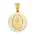 thumbnail image 2 of 14k Polished and Satin Miraculous Medal Pendant, 2 of 3