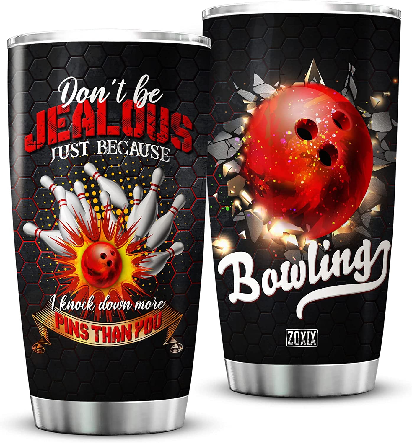 Bowling Tumbler With Funny Sayings For Women Stainless Steel Cup With