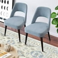thumbnail image 3 of Bayonne Mid-Century Modern Fabric Dining Chair in Gray (Set of 2), 3 of 3
