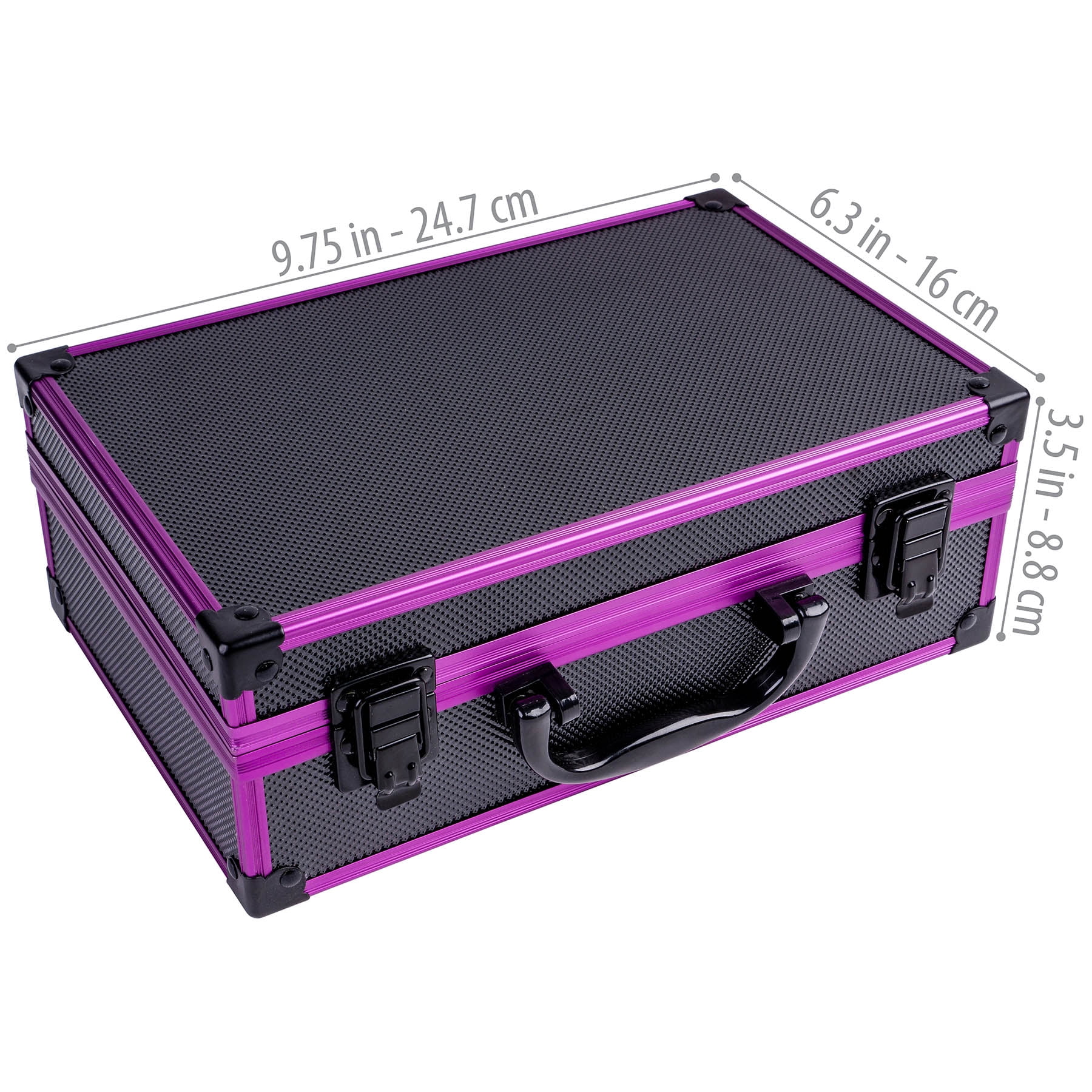 SHANY Carry All Make up Train Case with Pro Makeup Set , Beauty Brushes, Lipsticks, Eye Shadows, Blushes, Powders, and more - Reusable Cosmetics Storage Organizer - Premium Gift Packaging - Purple