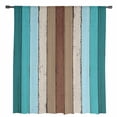 thumbnail image 2 of Aqua Teal Semi Sheer Curtains Drapes for Living Room, Bedroom, French Doors Window 96 Inches Long, Farmhouse Wood Grain Vintage Brown Striped Rod Pocket Chiffon Curtain Drapery Voile Draperies Panel, 2 of 6