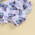 thumbnail image 7 of Bagilaanoe Toddler Baby Girls Swimsuits 2 Piece Bikinis Set Print Sleeveless Ruffled Tops + Briefs 3M 6M 12M 24M 3T Kids Swimwear Bathing Suit Beachwear, 7 of 7