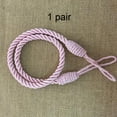 thumbnail image 3 of 2 Pieces Rope Satin Drape Curtain Tiebacks Holdbacks 70cm Handmade Rural Pink, 3 of 4