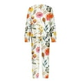 thumbnail image 4 of IROINNID Survêtement pour Femmes Ensemble 2 Pcs Velours Rabais Décontracté Imprimé Manches Longues Col Rond Chandail Haut + Pantalon Ensemble Tenue de Jogging, Rouge, 4 of 5