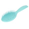 thumbnail image 3 of Peine de masaje, diseño hueco, mango curvo antideslizante, alivia la presión de la cabeza, evita la caída del cabello, cepillo para el cabello para barbería en casa, verde, 3 of 14