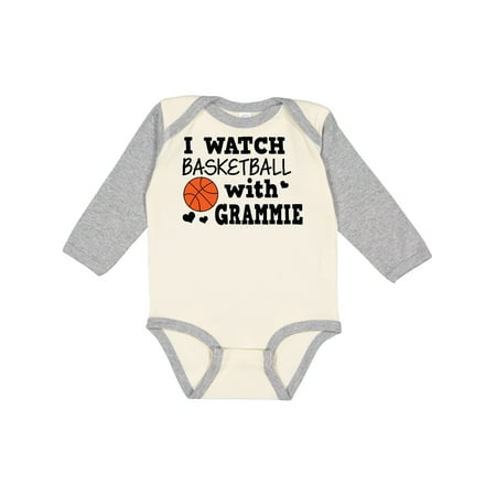

Inktastic I Watch Basketball with Grammie Gift Baby Boy Long Sleeve Bodysuit